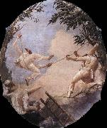 TIEPOLO, Giovanni Domenico The Swing of Pulcinella Spain oil painting artist